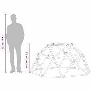 Dětská horolezecká kopule Modrá 6FT bez skluzavky Ocel - obrázek 11