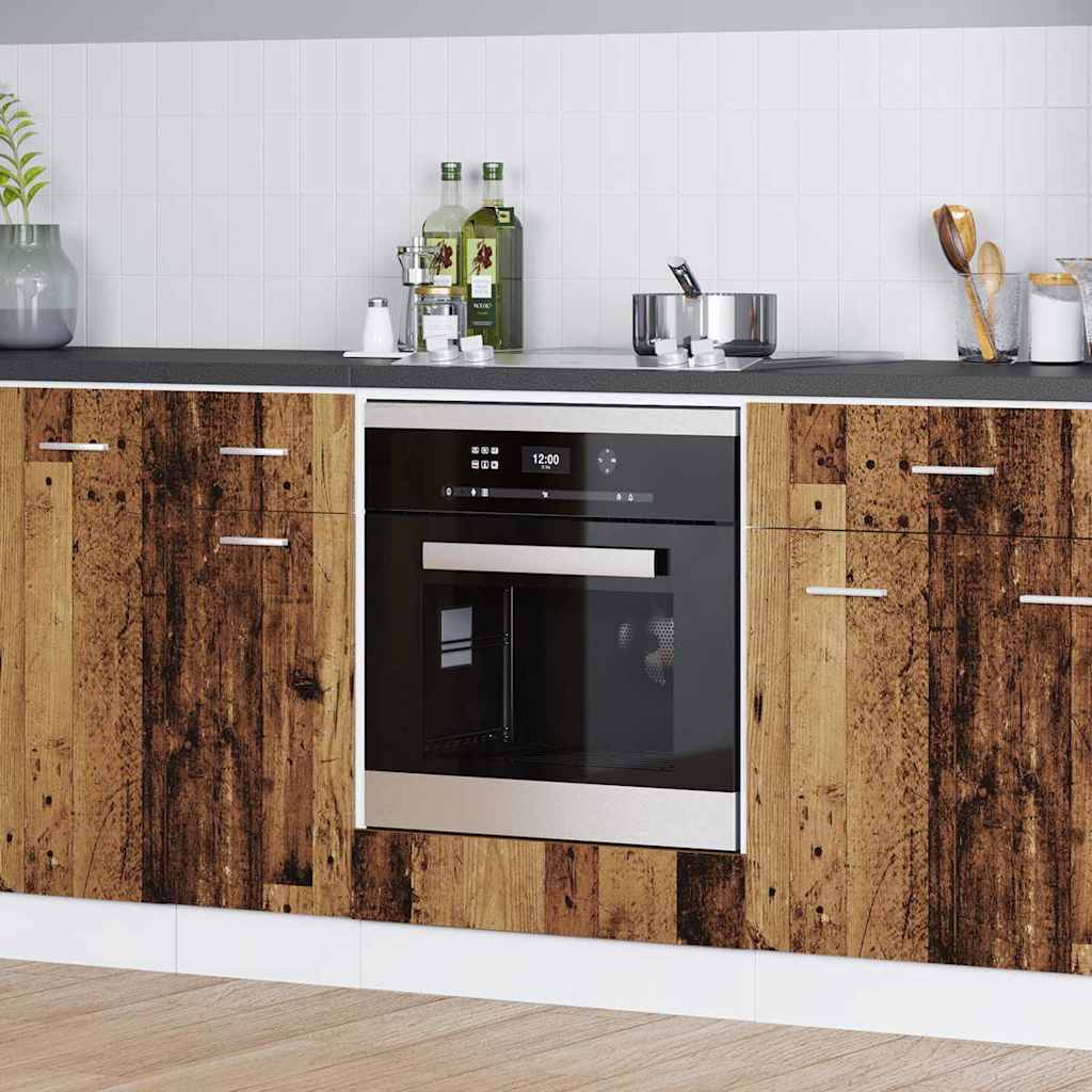 Ensemble de four en bois ancien – 60x46x81.5 cm en bois d'ingénierie