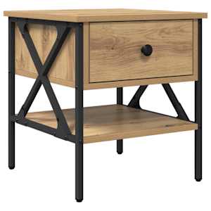 vidaXL &Ouml;&ouml;kapp k&auml;sit&ouml;&ouml;tamm 40 x 42 x 45 cm Inseneritud puit ja metall