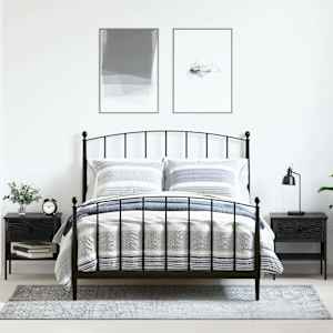 Nočna omarica s predalom 2 pcs Črni hrast 40 x 42 x 45 cm