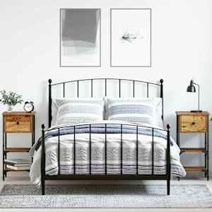 Nočna omarica 2 pcs Rjava 33,5 x 36 x 70 cm Konstruirano leseno