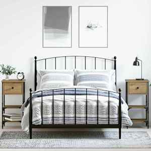 Nočna omarica 2 pcs Rjava 33,5 x 36 x 70 cm Konstruirano leseno