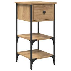 Noční skříňka 2 pcs Hnědá 33,5 x 36 x 70 cm Dřevěný materiál - obrázek 5