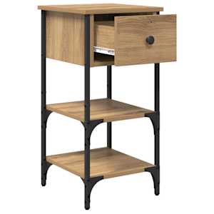 Noční skříňka 2 pcs Hnědá 33,5 x 36 x 70 cm Dřevěný materiál - obrázek 6