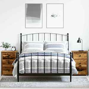 Nočna omarica 2 pcs Rjava 40 x 36 x 60 cm Trdna obnovljena les