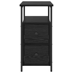 Noční skříňka 2 pcs Černý dub 30 x 60 x 60 cm Kompozitní dřevo - obrázek 7