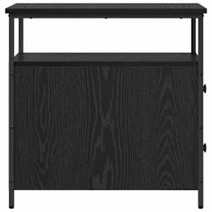 Noční skříňka 2 pcs Černý dub 30 x 60 x 60 cm Kompozitní dřevo - obrázek 8
