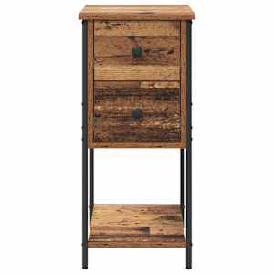 Noční skříňka se zásuvkou 2 pcs Staré dřevo 32 x 42 x 70 cm - obrázek 7