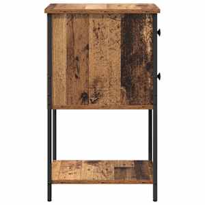 Noční skříňka se zásuvkou 2 pcs Staré dřevo 32 x 42 x 70 cm - obrázek 8