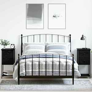 Nočna omarica 2 pcs Črni hrast 32 x 42 x 70 cm Konstruiran les