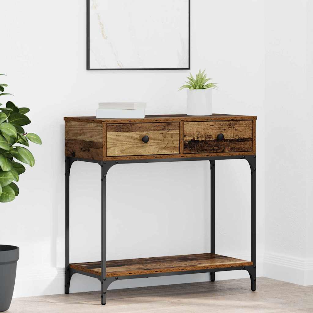 Конзолна маса Стара дървесина 75x34.5x75 см Инженерна дървесина