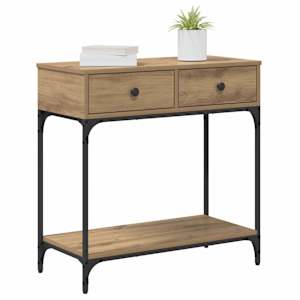 Konzolový stolek dub artisan 75 x 34,5 x 75 cm Kompozitní dřevo - obrázek 3