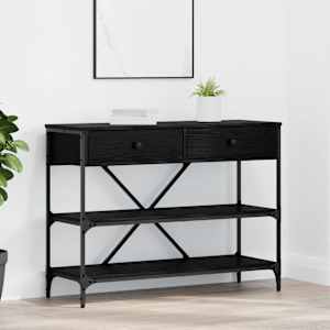 Konzolna miza s predalom Črna Orehovina 100 x 34,5 x 75 cm les