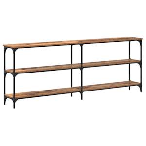 vidaXL Konsoollaud Vana puit 200 x 29 x 75 cm T&ouml;&ouml;deldud puit ja metall