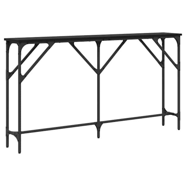 vidaXL Konsoollaud Must tamm 140 x 23 x 75 cm