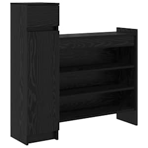vidaXL Kinga kapp 100,5 x 28 x 100 cm Tehispuit Must tamm