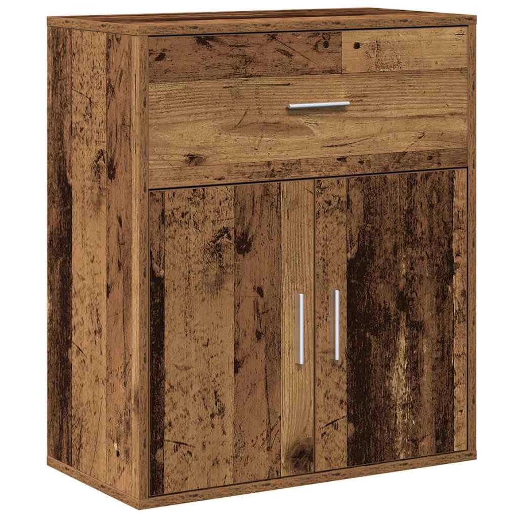  vidaXL Széf fiókkal Öreg fa 60 x 31 x 70 cm Faanyag akciós termékkép 1