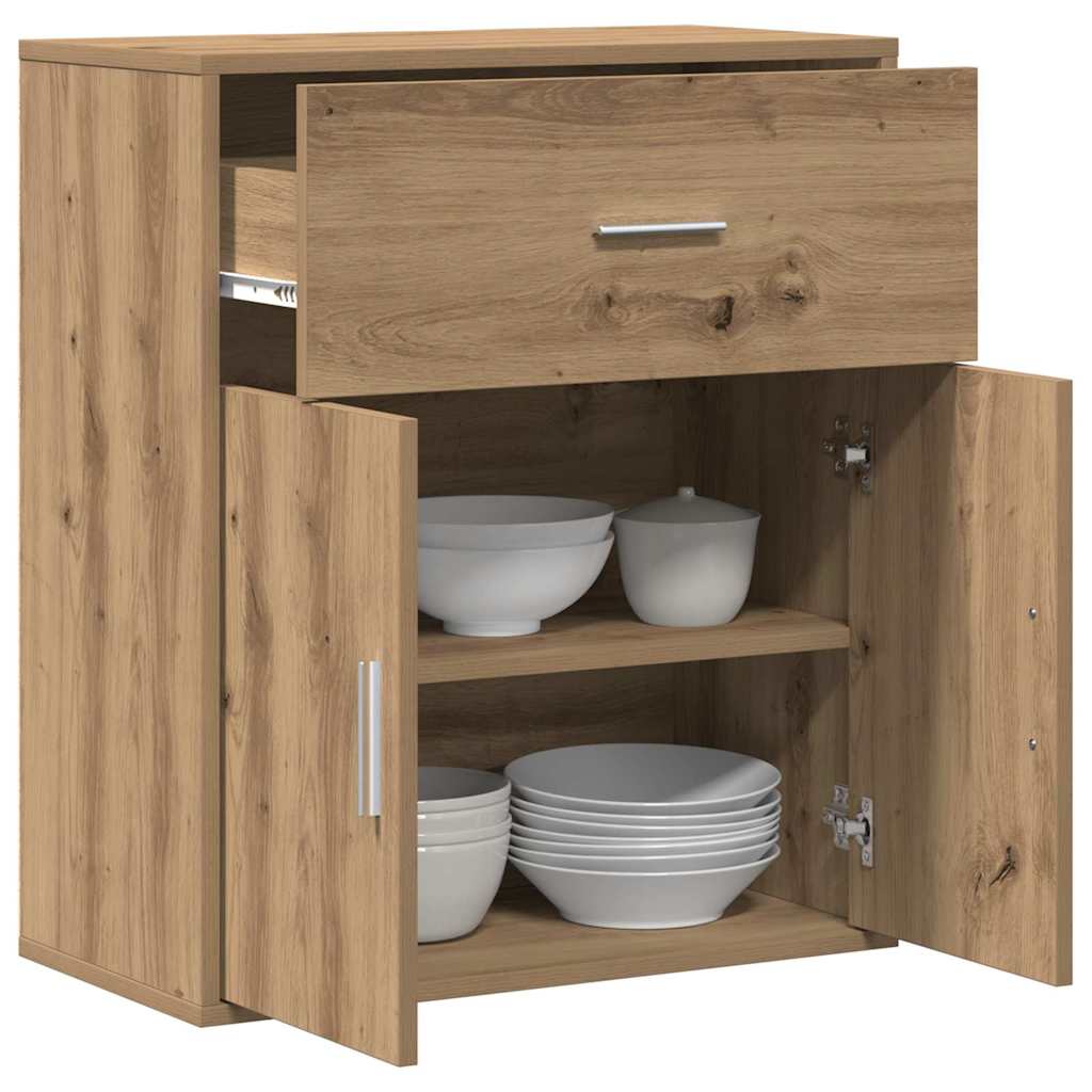 vidaXL Dressoir artisanaal eikenkleurig 60 x 31 x 70 cm Bewerkt hout