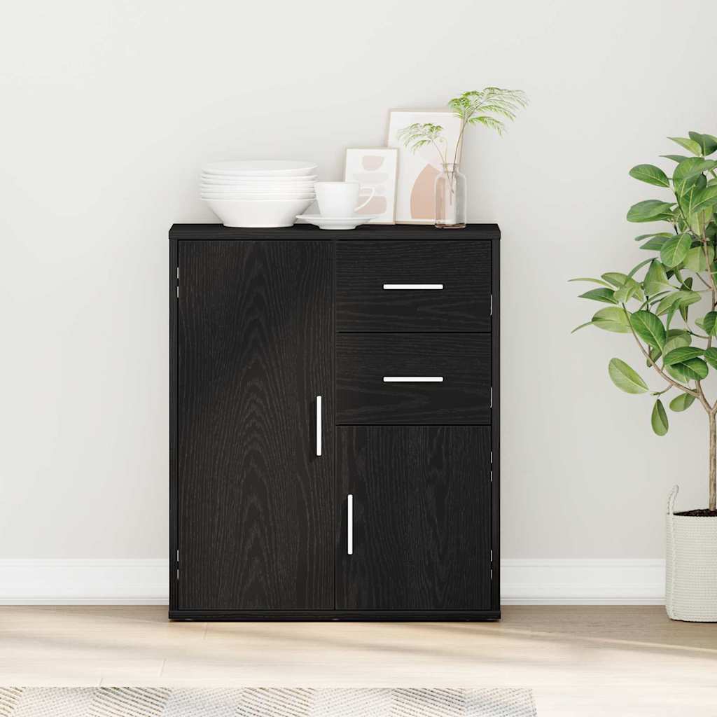 Servírovacia skriňa Čierny dub 60 x 31 x 70 cm Kompozitné drevo 871417