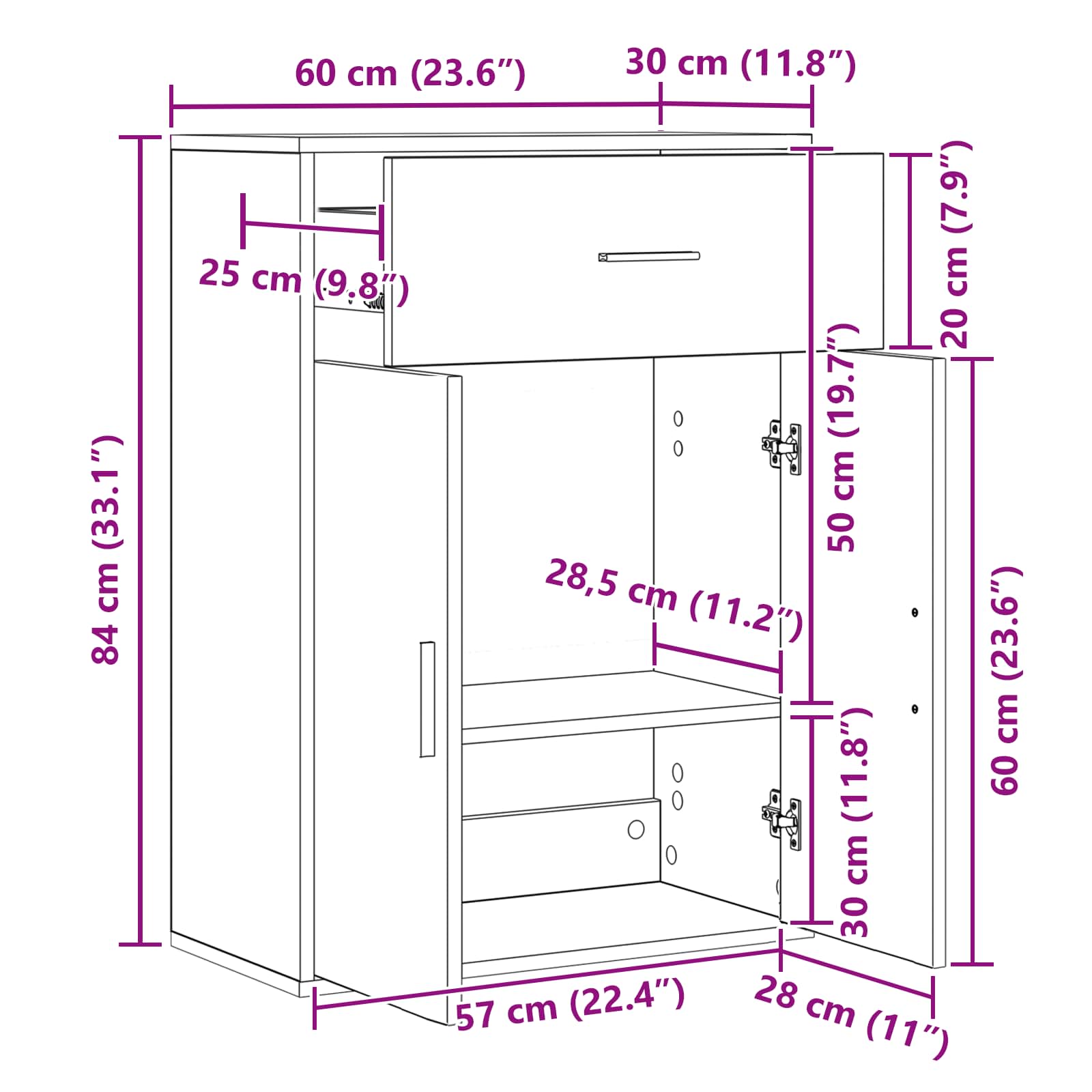 Kõide sahtliga Käsitööpuu 60 x 30 x 84 cm Tehispuit 11 Kõik vajalik sinu aeda ja koju! Kõide sahtliga Käsitööpuu 60 x 30 x 84 cm Tehispuit - Image 11