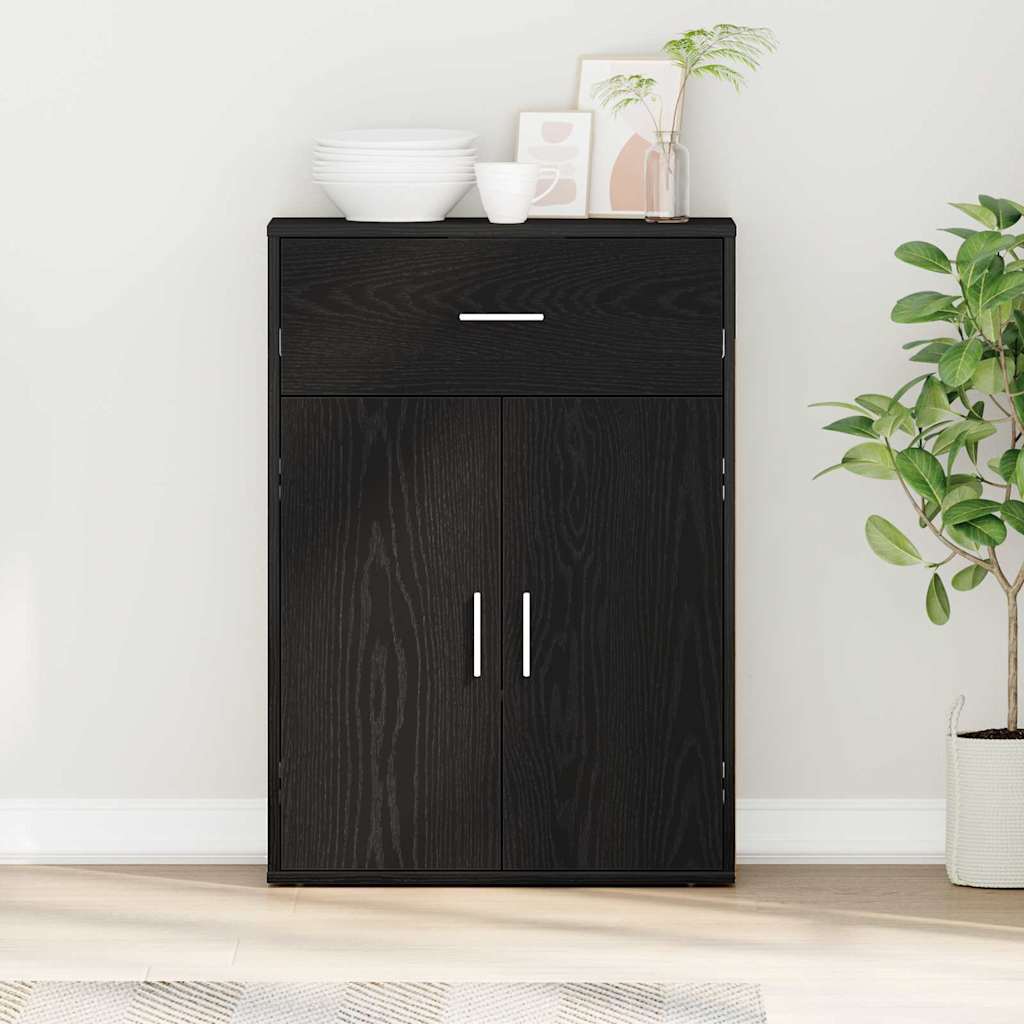 Servírovacia skriňa Čierny dub 79 x 38 x 80 cm Kompozitné drevo 871427