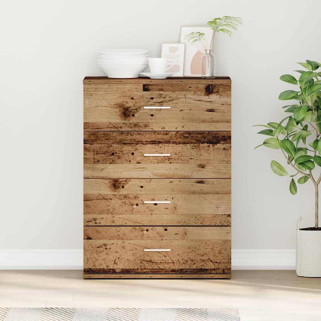 Kõide sahtliga ladustamisega Vana puit 60 x 39 x 80 cm Tehispuit