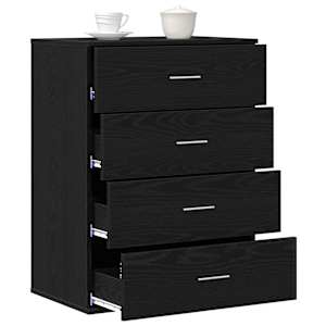 Servírovací skříň Černý dub 60 x 39 x 80 cm kompozitní dřevo - obrázek 3