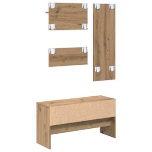 Sestava nábytku do předsíně 4 pcs Umělecký dub kompozitní dřevo - obrázek 12