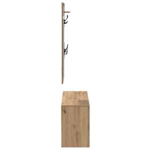 Sestava nábytku do předsíně 4 pcs Umělecký dub kompozitní dřevo - obrázek 11