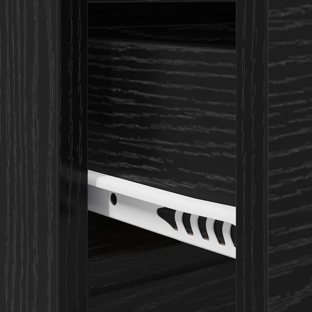 Sestava nábytku do předsíně 4 pcs Černý dub kompozitní dřevo - obrázek 14