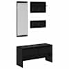 vidaXL Esikum&ouml;&ouml;blikomplekt 4 tk Must tamm 90 x 31 x 46,5 cm Tehispuit