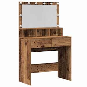 vidaXL Riietumislaud Vana puit 80 x 41 x 134,5 cm Tehispuit