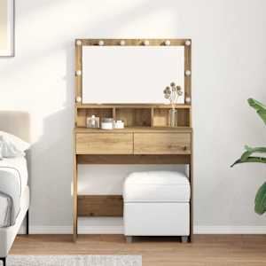 Toaletna mizica Umetni hrast 80 x 41 x 134,5 cm Konstruiran les