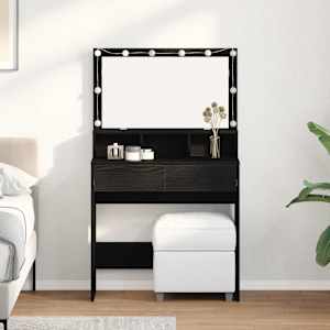 Toaletna mizica s predalom Črna Orehovina 80 x 41 x 134,5 cm