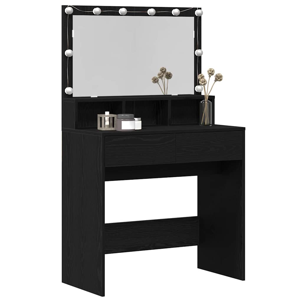 vidaXL Plafondtafel Zwart eiken 80 x 41 x 134.5 cm Bewerkt hout