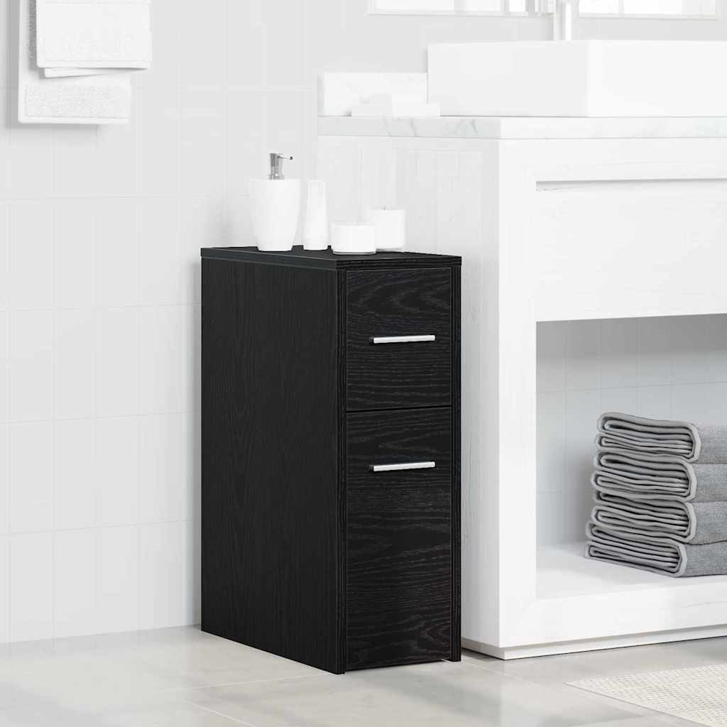 Kitsas vannitoa kapp Must tamm 22 x 44 x 61.5 cm Puitlaastplaat