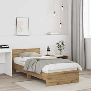 Rám postele s čelo Artisanový dub 75 x 190 cm Kompozitní dřevo - obrázek 3