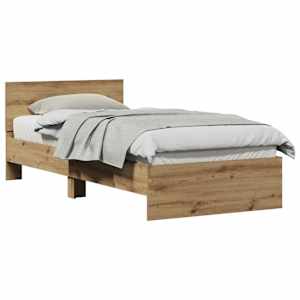 Rám postele s čelo Artisanový dub 75 x 190 cm Kompozitní dřevo - obrázek 2