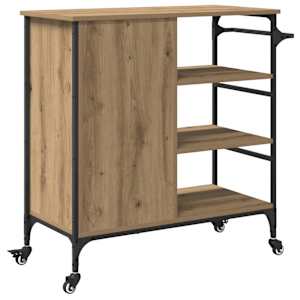 Kuchyňský vozík Artisanový dub 87,5 x 39 x 84,5 cm - obrázek 9