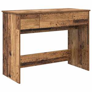 vidaXL Kosmeetikatabel sahtliga peegliga Vana puit 100 x 45 x 76 cm