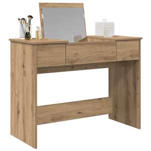 Kosmetický stolek se zásuvkou Artisanový dub 100 x 45 x 76 cm - obrázek 3