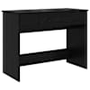 vidaXL Kosmeetikatabel sahtliga peegliga Must tamm 100 x 45 x 76 cm