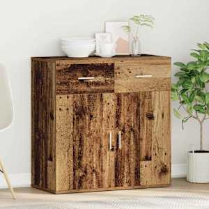 Servírovací skříň Staré dřevo 78 x 38 x 80 cm kompozitní dřevo - obrázek 4