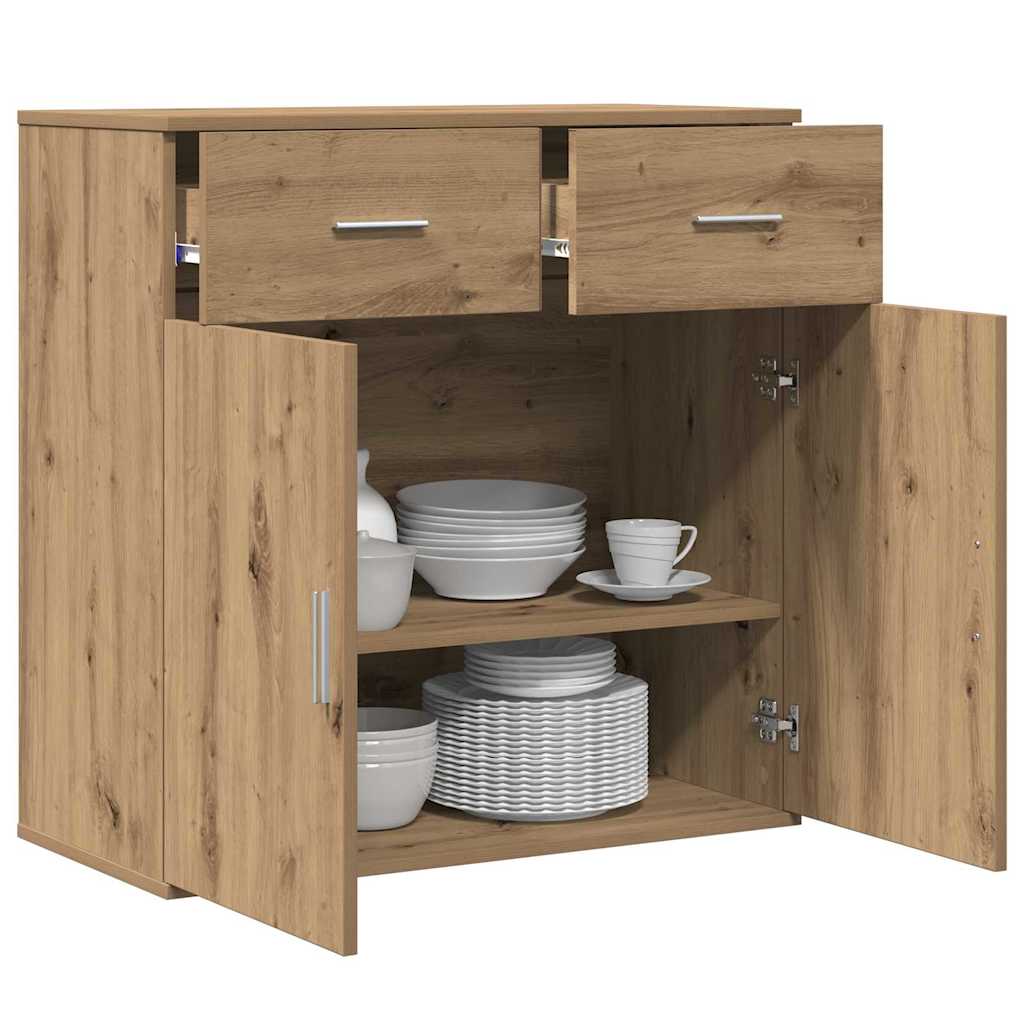 vidaXL Dressoir artisanaal eikenkleurig 79 x 38 x 80 cm Bewerkt hout