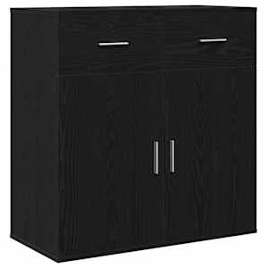 Servírovací skříň Černý dub 78 x 38 x 80 cm kompozitní dřevo - obrázek 2