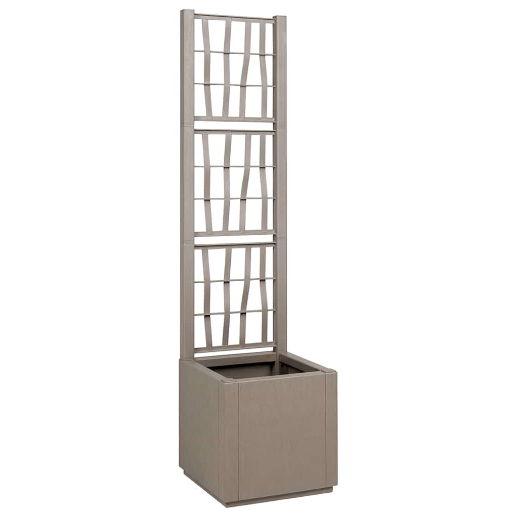 Haveplanter med Trellis Lys Brun 36x36x140 cm PP