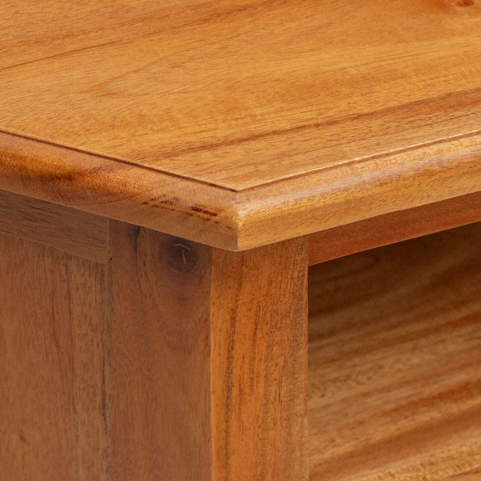 HoekTVKast met lade Naturel 79 x 40 x 46 cm Massief Mahoniehout image 9