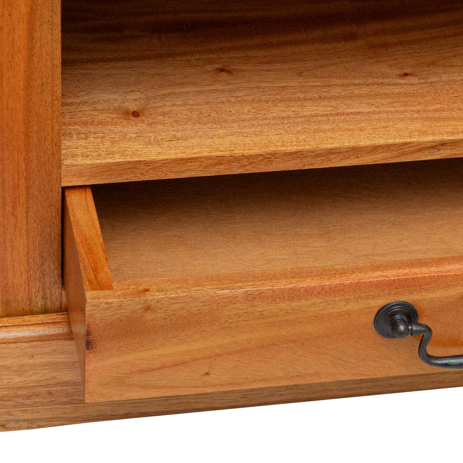 HoekTVKast met lade Naturel 79 x 40 x 46 cm Massief Mahoniehout image 10