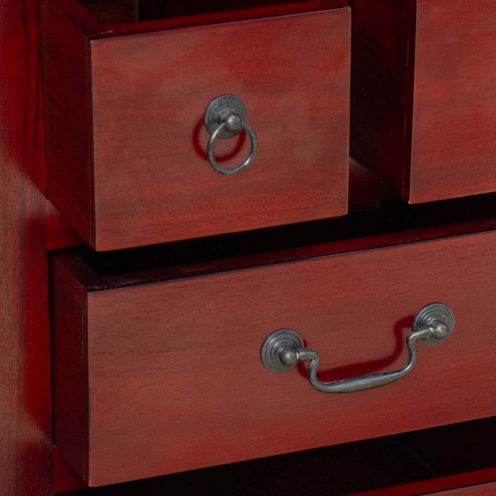 Ladekast met lade Bruin 45 x 35 x 100,5 cm Massief Mahoniehout image 10