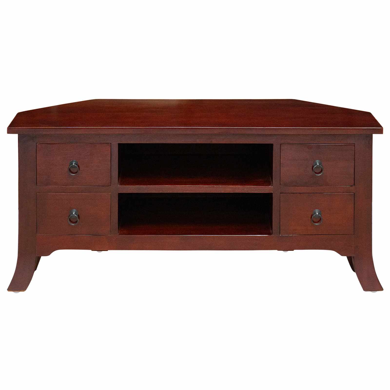 TV-kaappi Ruskea 100 x 40,5 x 46 cm Kiinteää mahonkipuuta - Image 5